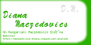 diana maczedovics business card